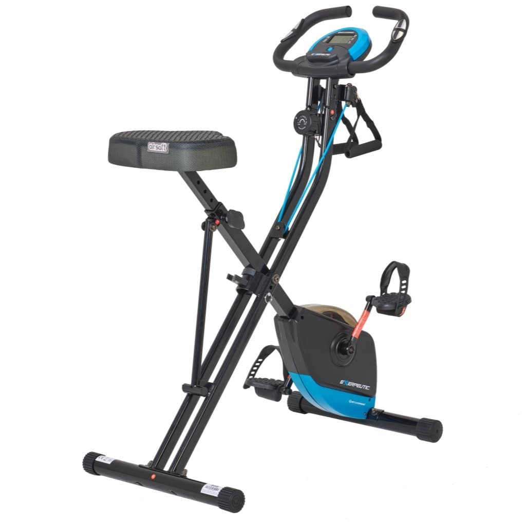 Bicicleta Ergométrica Spinning Dobrável Magnética com LCD Monitor Compacta para Uso Residencial até 120kg