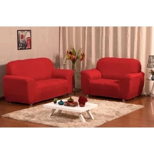 Kit Capa de Sofá Coladinha 2 e 3 Lugares Malha Gel 100% Poliéster