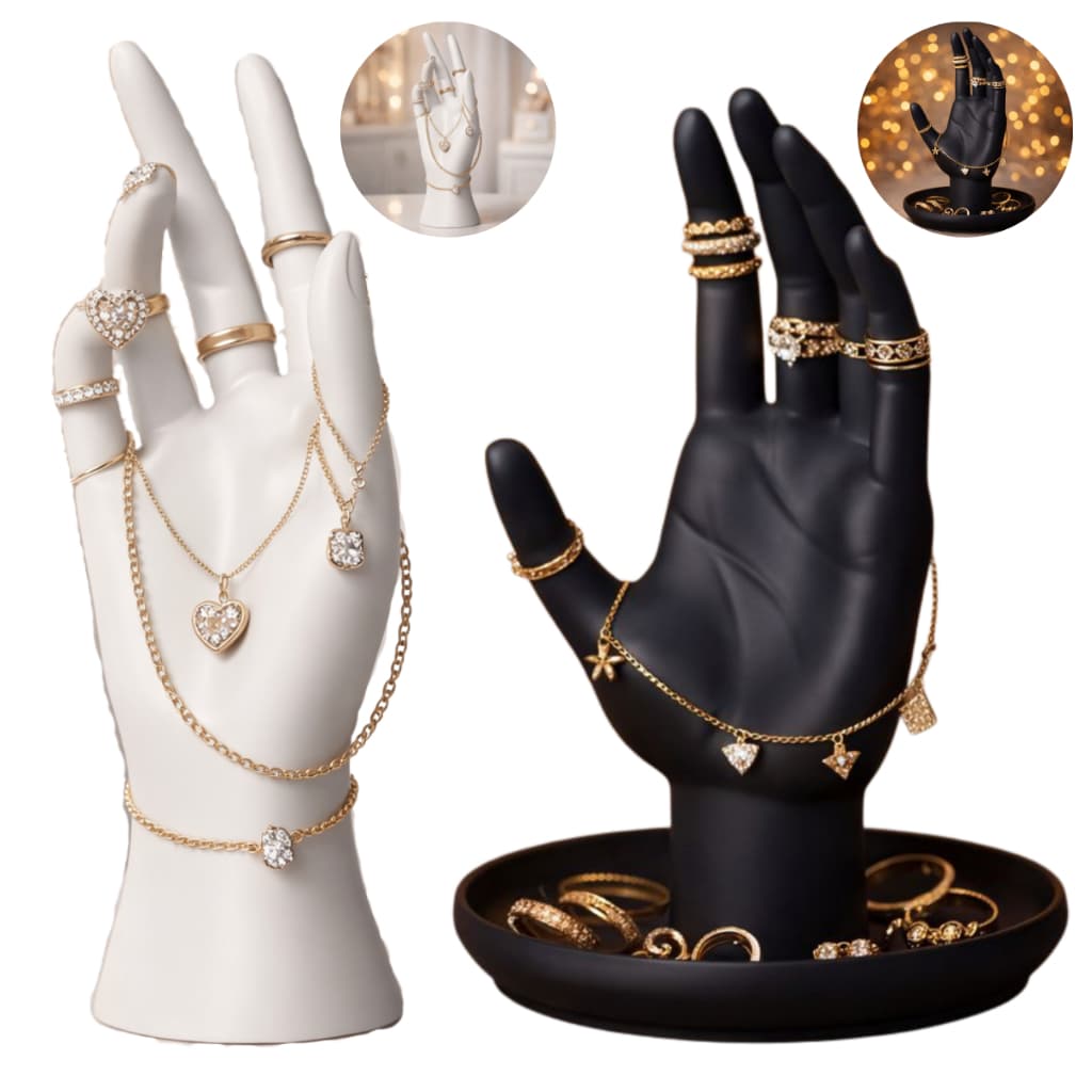 Mão Expositora Anéis Organizador Elegante Moderno Porta Joias Colar Relógio Aliança Pulseira Vitrine