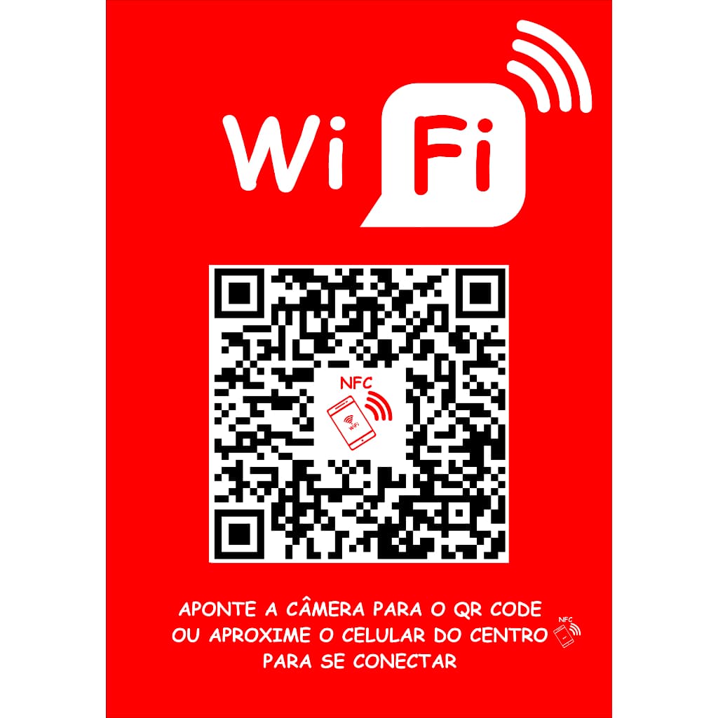 Placa WiFi QR Code Com NFC Aproximação Personalizado Plastificado