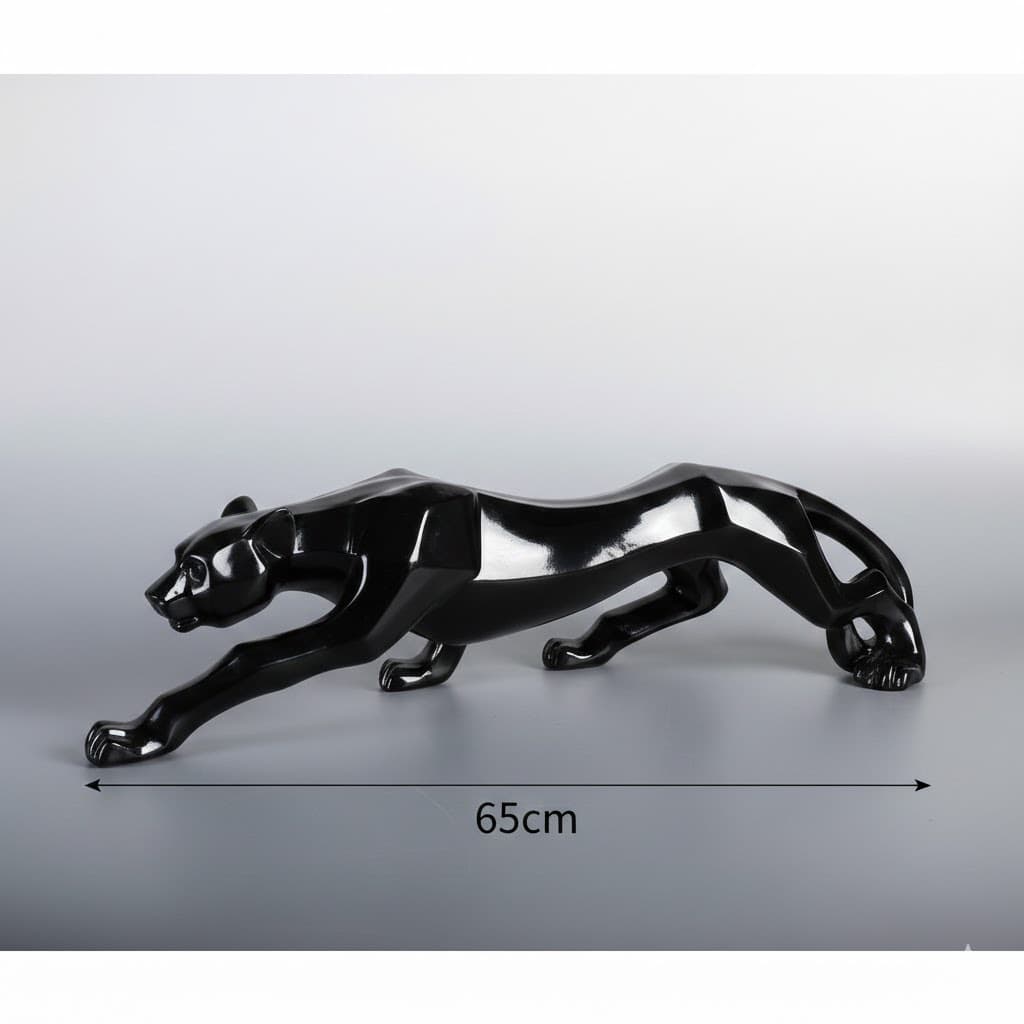PANTERA DECORAÇÃO ELGANTE ESCULTURA DE LUXO