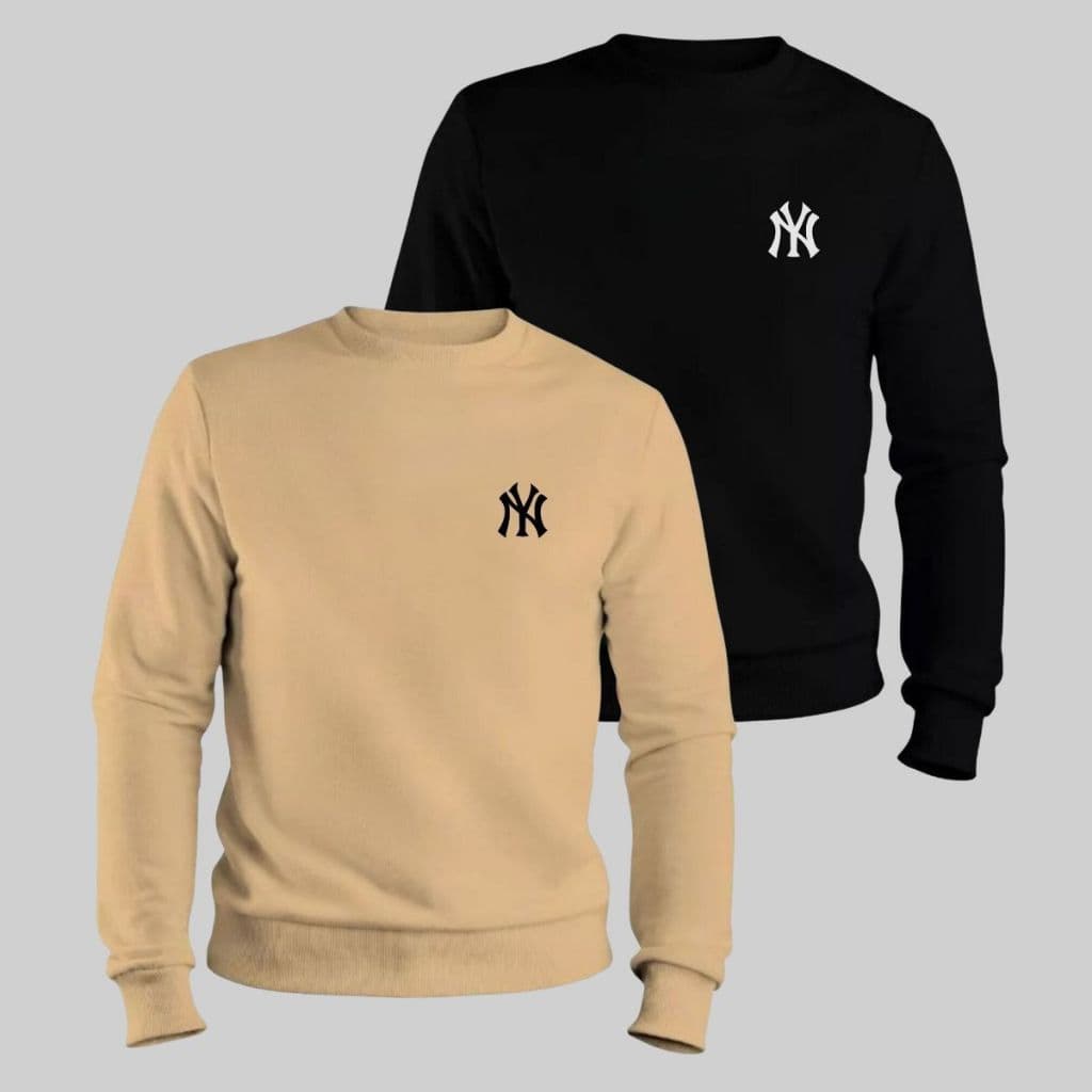 Kit 2 Moletom Masculino Algodão Blusa De Frio Flanelado Casaco Confortavel Oferta Envio Imdiato