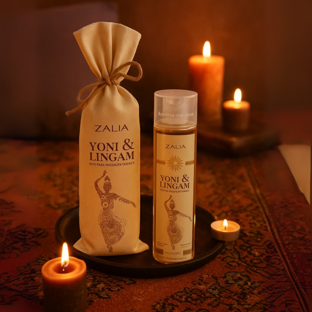Óleo de Massagem Tântrica Erótica Essencial - Yoni & Lingan 200ml semente de uva, lavanda, amêndoas