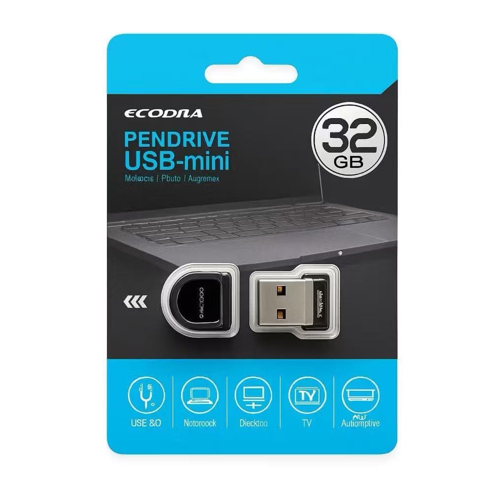 Pen Drive Super Mini USB 2.0 – 32GB / 64GB / 128GB com Tampa