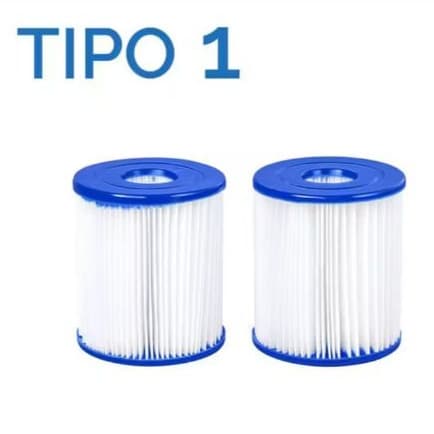 Refil Tipo I 2 Unidades para Filtro Piscina 1249L/H Modelo 58381 e 58511- Bestway