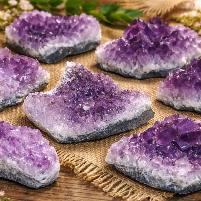 Drusa de Ametista Natural Verdadeira Escolha pelo Peso
