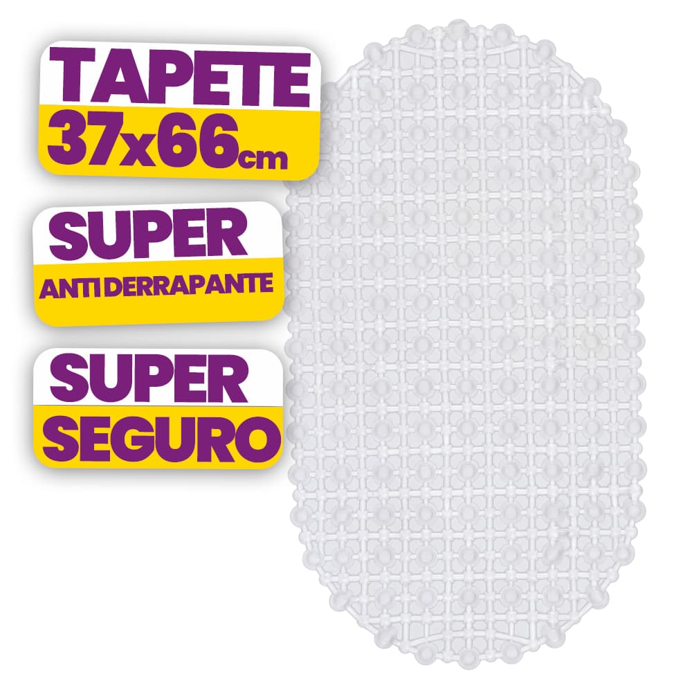 Tapete Antiderrapante para Box de Banheiro com Ventosas – Segurança Antiescorregamento