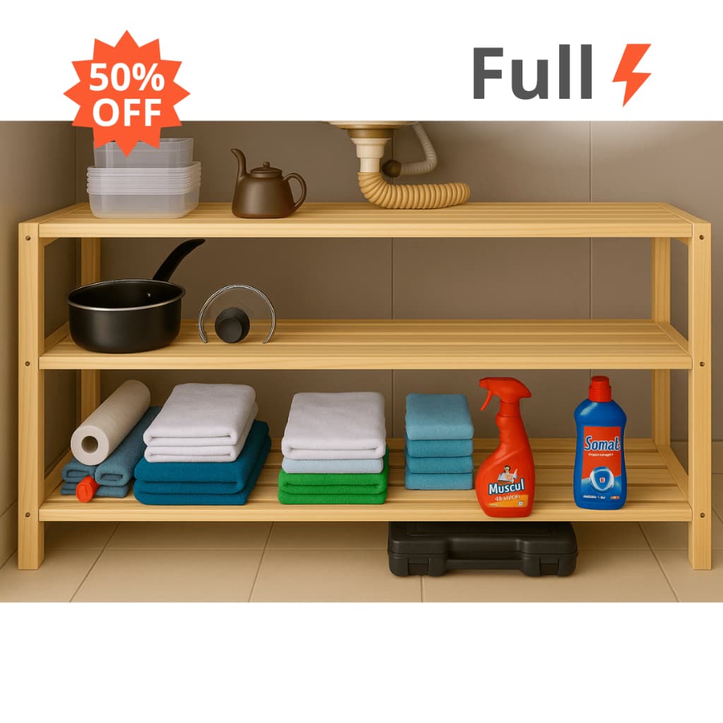 Estante Multiuso Larga Grande com 3 Prateleiras Organização