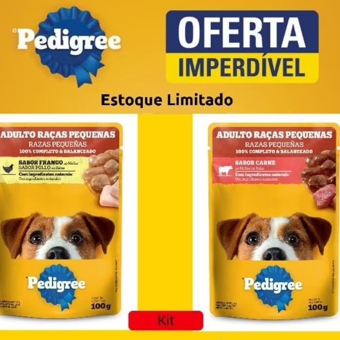 PEDIGREE SACHE 100g - KIT com 10 ou 18 und