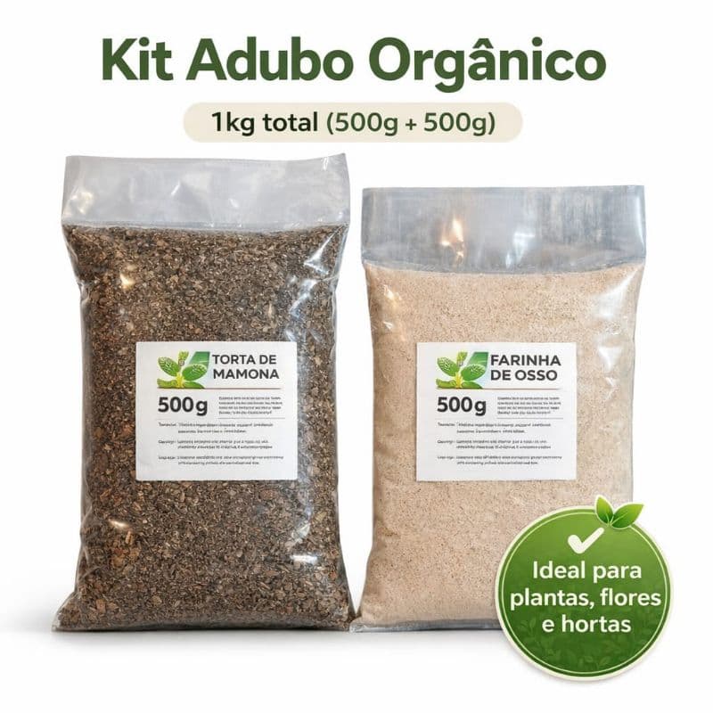 Torta de Mamona + Farinha de Osso kit orgânico 1kg