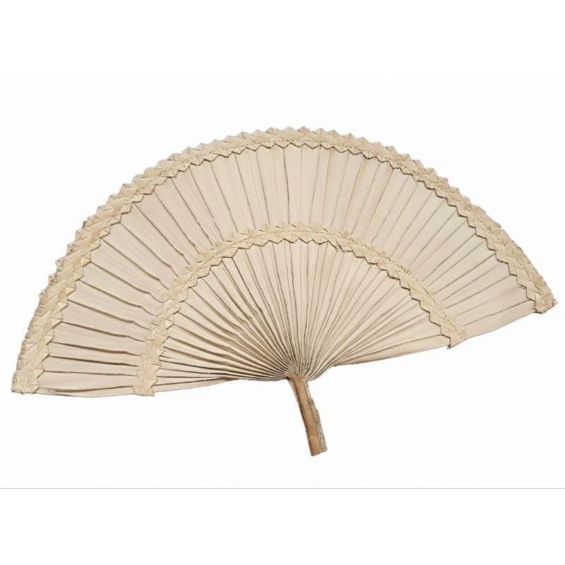 Leque pequeno para decoração de palha carnaúba natural