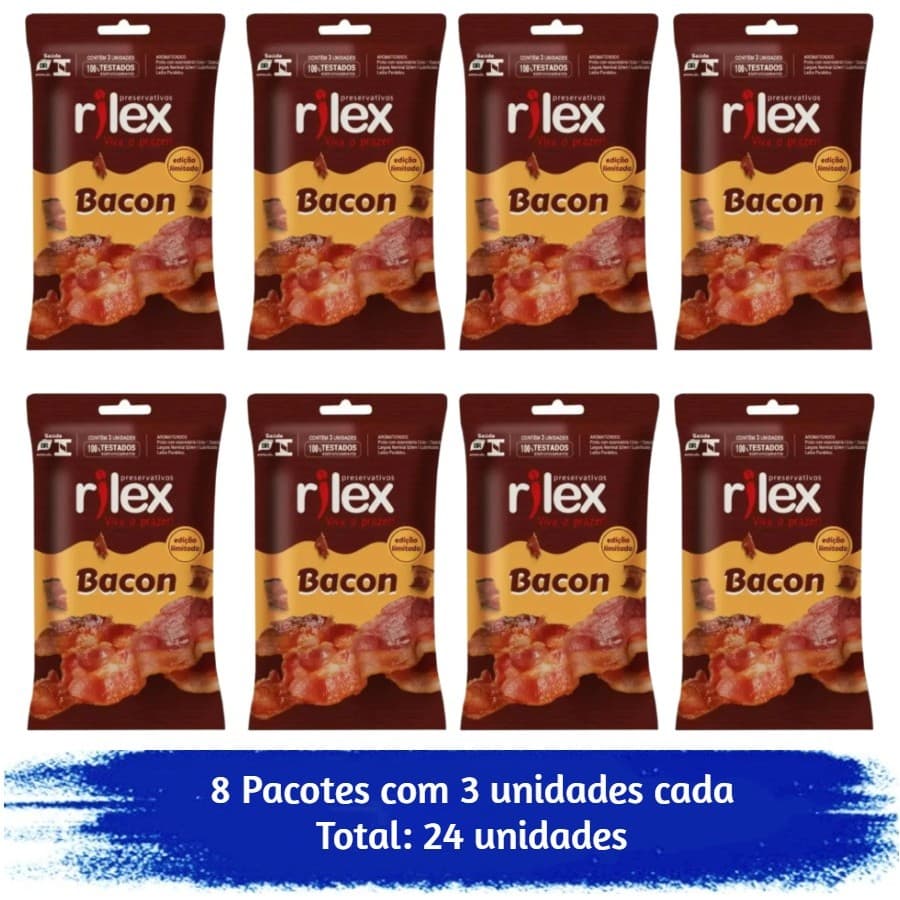 Preservativo Rilex Bacon Com 24 Unidades 8x3