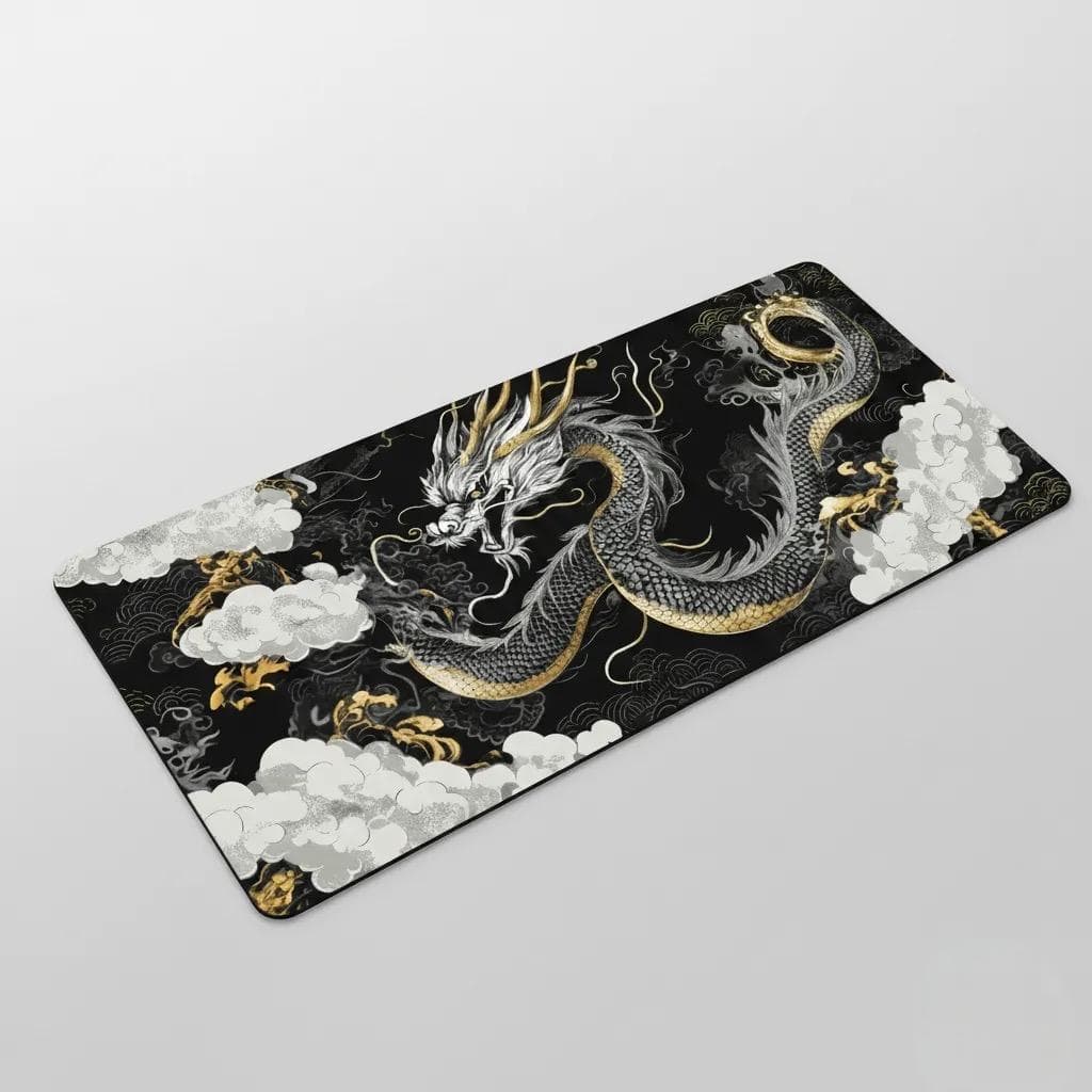 Mouse Pad Masculino Gamer 70x30 Estampa Dragão Chinês