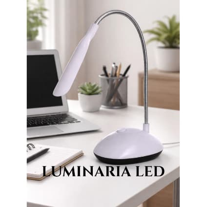 Mini Luminária de LED Portátil e Flexível – Iluminação Prática e Moderna