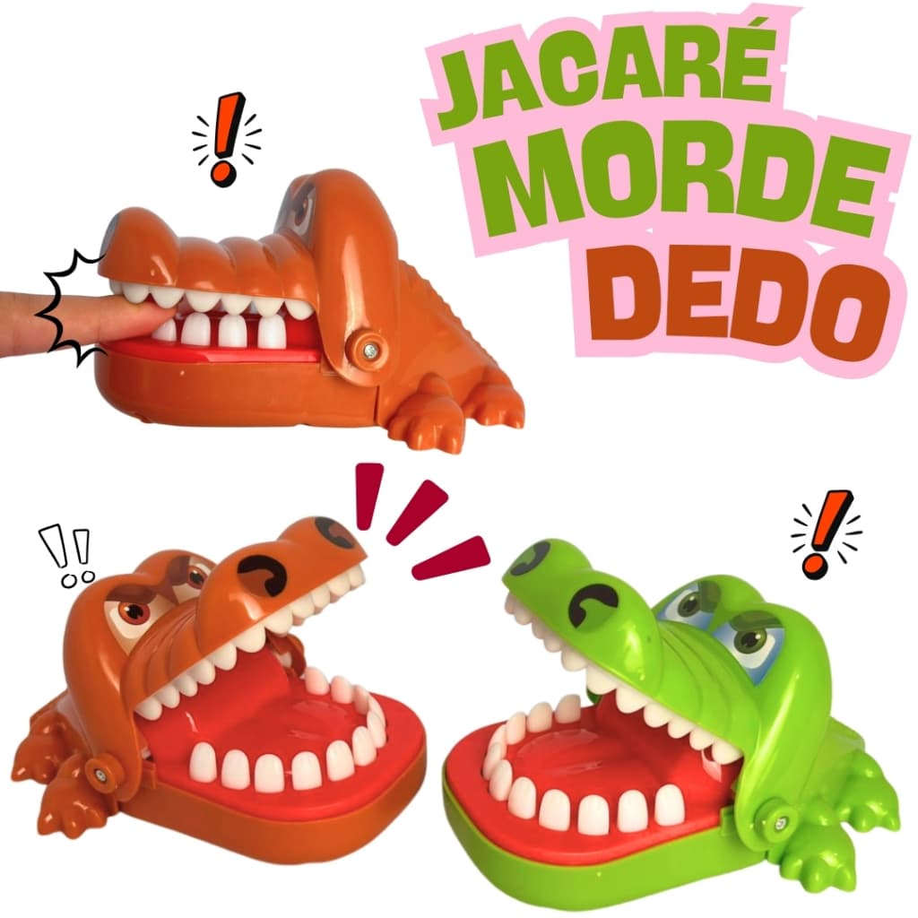 Brinquedo Jacaré Morde Dedo Jogo Crocodilo Engraçado