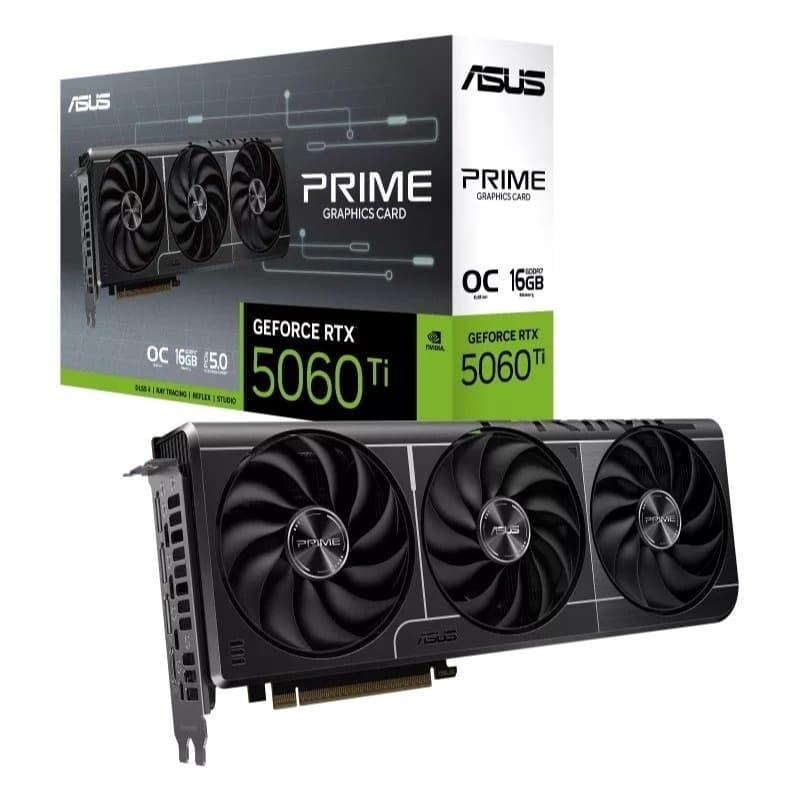 Placa de Video Asus Geforce RTX 5060 TI Prime OC Edition 3X 16GB - 128 Bits - Hdmi/3X DP - 90YV0MH2-M0NA00