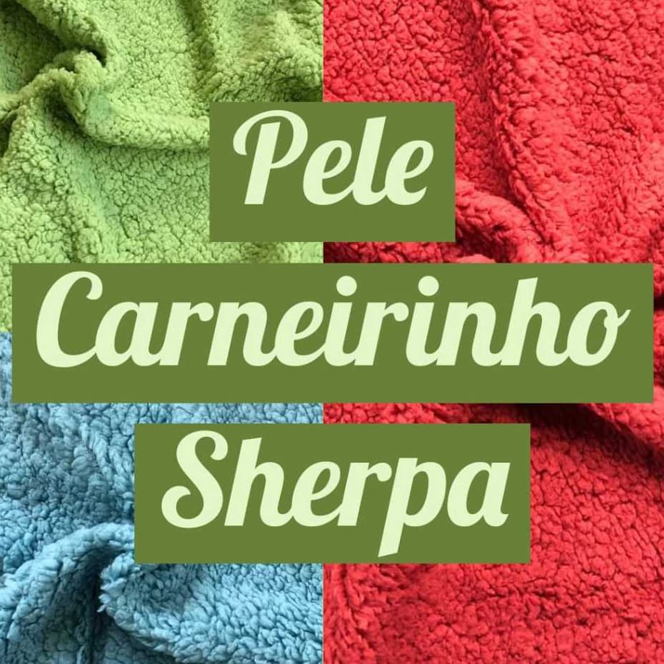 TECIDO PELE CARNEIRINHO "SHERPA" OU CARAPINHA (1M X 1,60M)