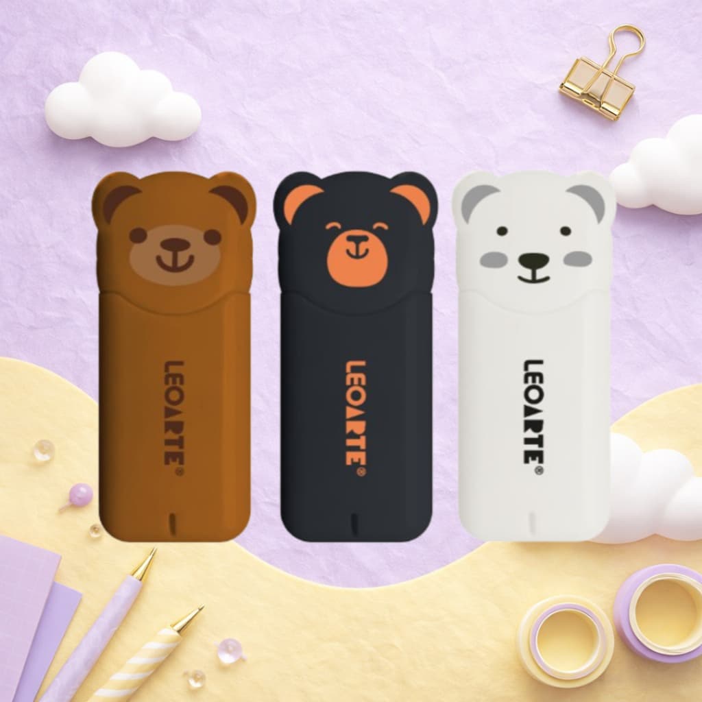 Fita Corretiva 5m x 5mm Ursinhos Leo&Leo | Correção Instantânea