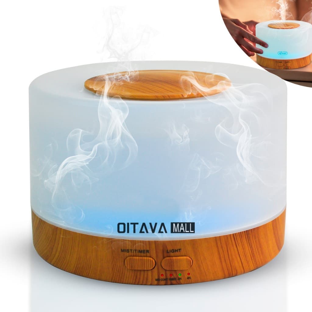 Aromatizador Elétrico Umidificador 500ml LED 7 Cores Difusor Ultrassônico Bivolt