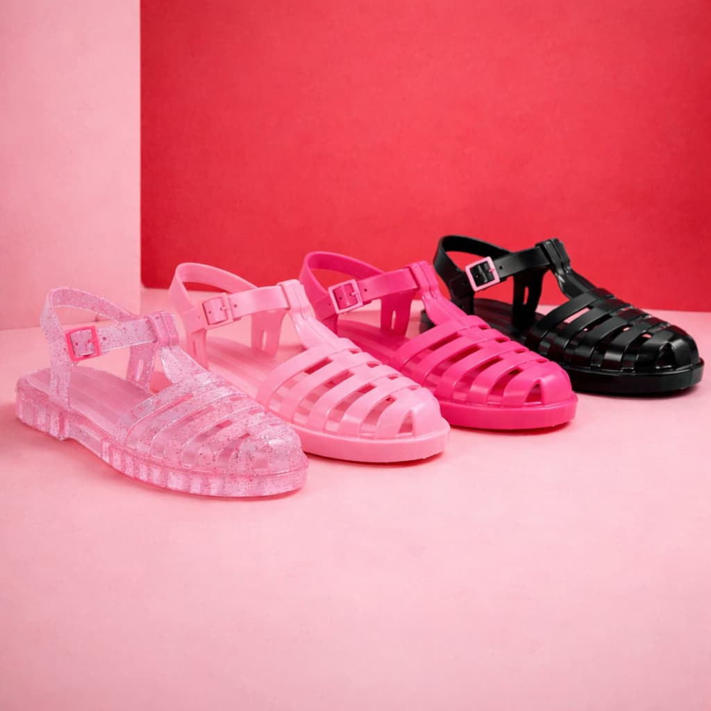 Sandália Melissa Infantil Menina Rosa Glitter Brilho Confortável Leve Promoção Volta as Aulas