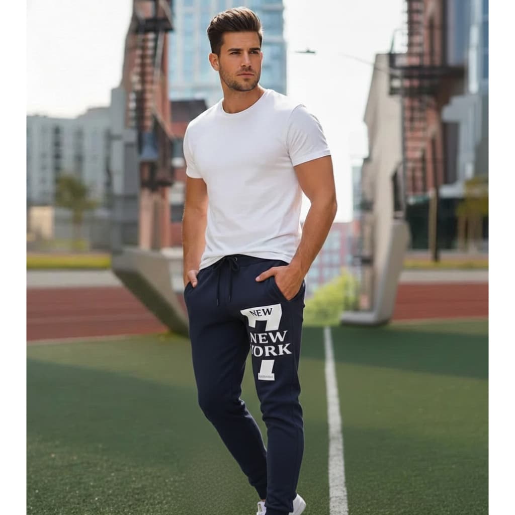 Calças Moletom Masculina New York Academia Inverno