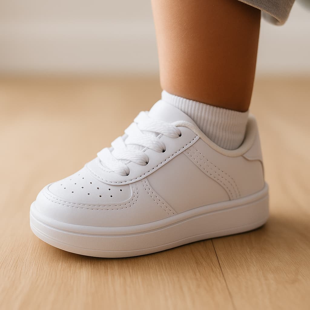 Tênis Infantil Branco Casual Escolar Envio Imediato