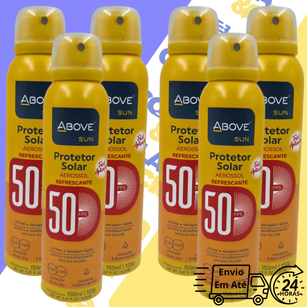 Kits Protetor Solar Above Fator 50 150ml Alta Proteção UVA e UVB