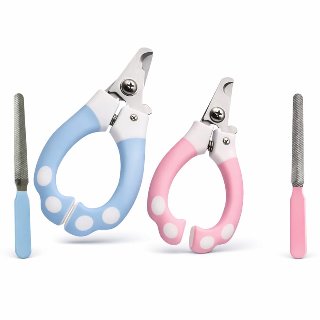 Cortador Alicate Unha Gatos Cães Pequeno Porte Prático + lixa com trava