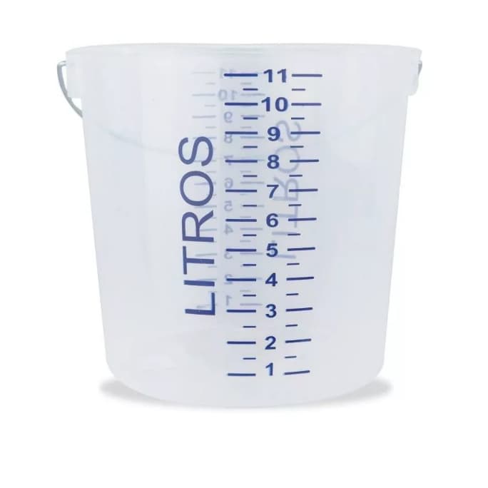 Balde Graduado de 12 litros Com alça e bico JProlab