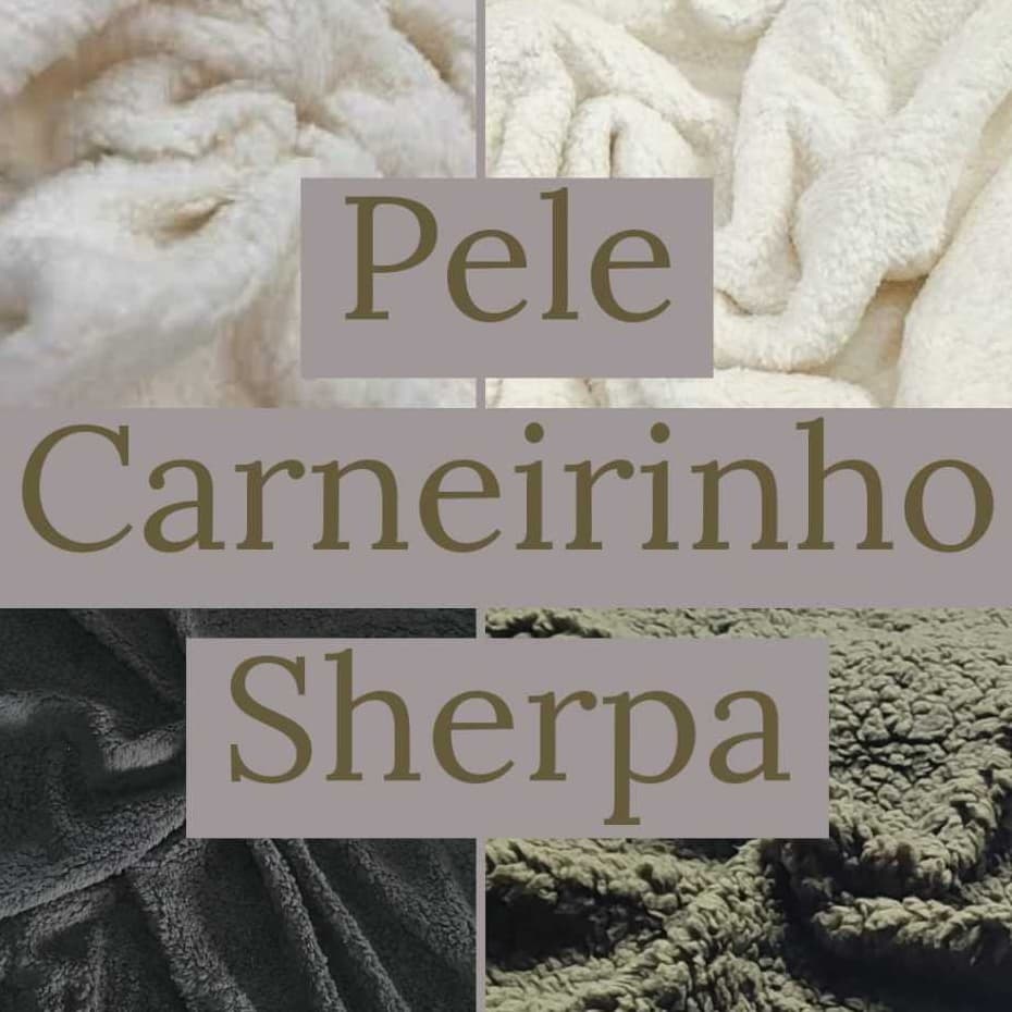 2 METROS TECIDO PELE CARNEIRINHO "SHERPA" OU CARAPINHA (2M X 1,60M)