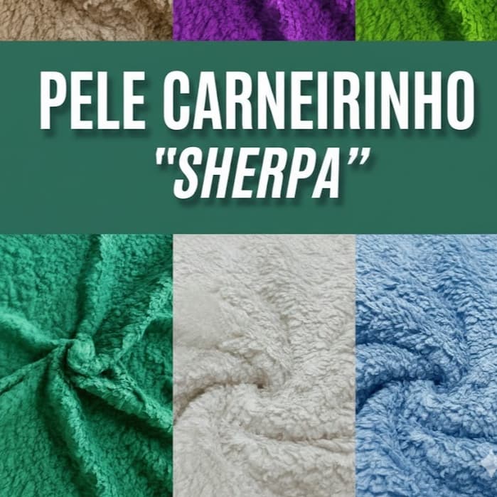 5 METROS TECIDO PELE CARNEIRINHO "SHERPA" OU CARAPINHA (5M X 1,60M)