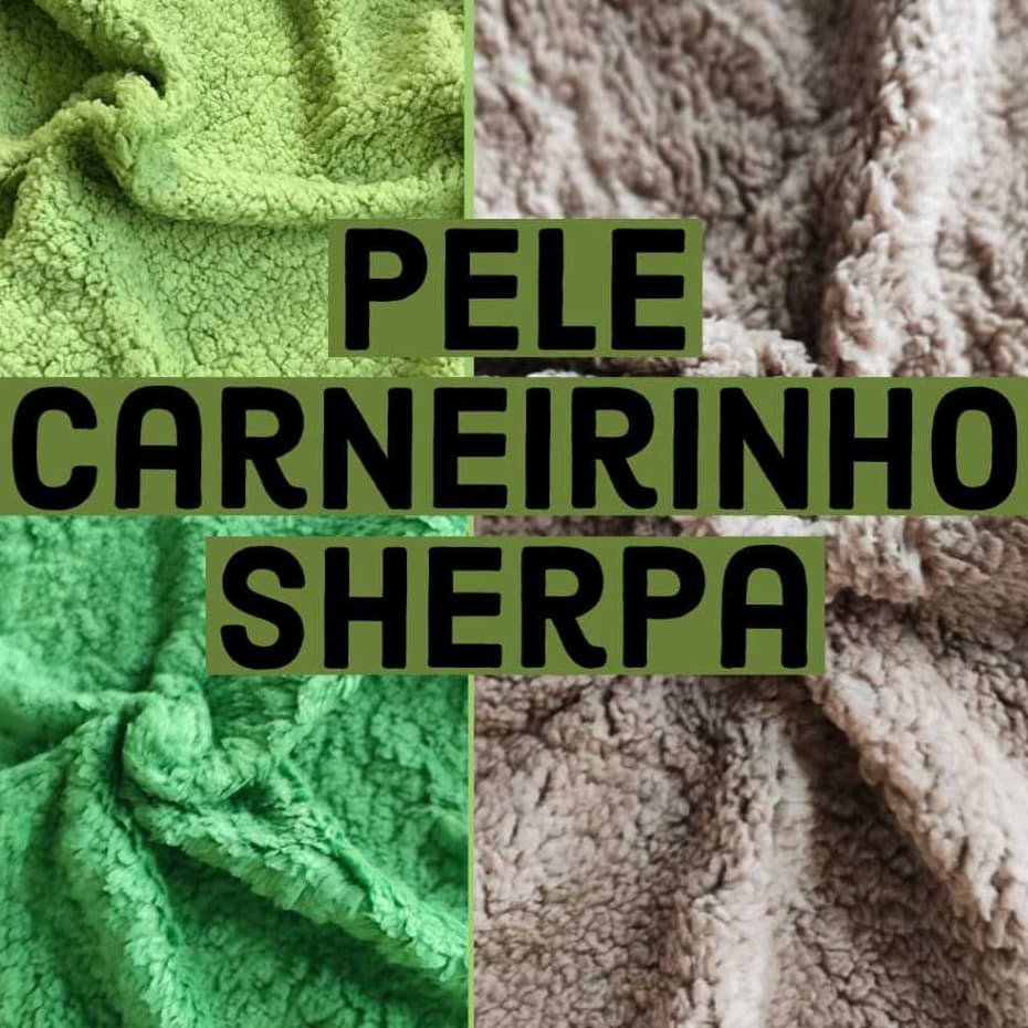 10 METROS TECIDO PELE CARNEIRINHO "SHERPA" OU CARAPINHA (10M X 1,60M)