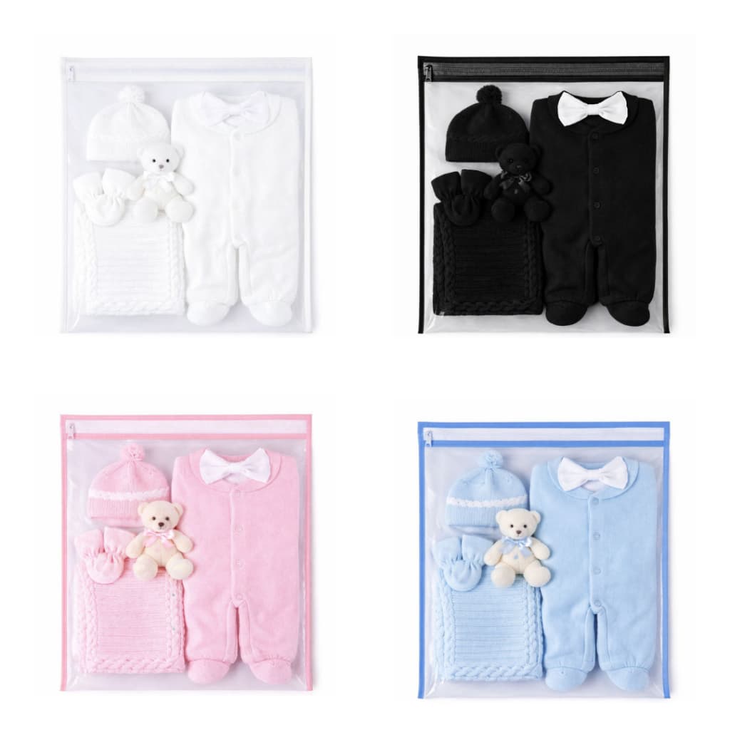 Kit 5 Saquinho Saco Maternidade Bebê Organizador Roupas Limpas E Sujas Escolas Creche