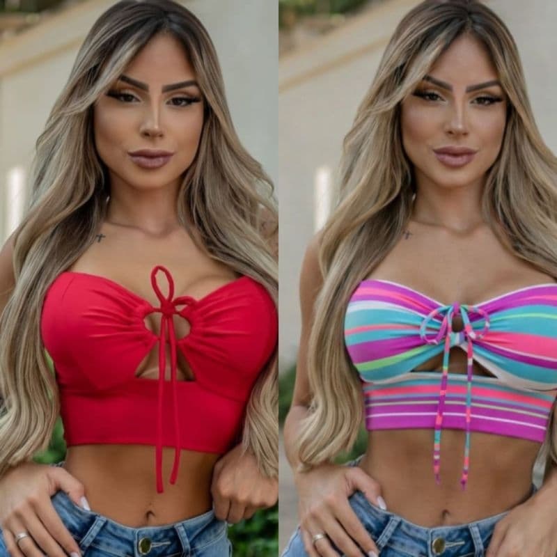 Kit com 2 Croppeds Tomara Que Caia,  e Estilo em um só look!