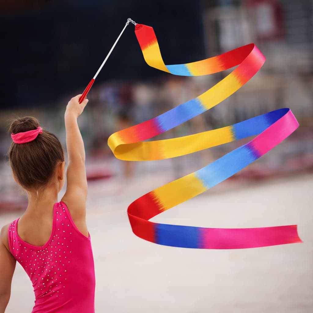 Fita De Ginastica Ritmica Apresentação Com Estilete 4mt Bloco