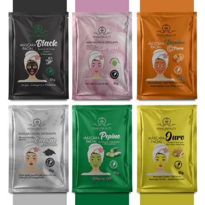 Máscara Facial Peel Off Sachê Limpa e Revitaliza a Pele 10g
