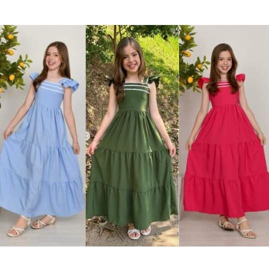 Vestido Três Marias Tendencia Juvenil Infantil - Tamanho 8 ao 16