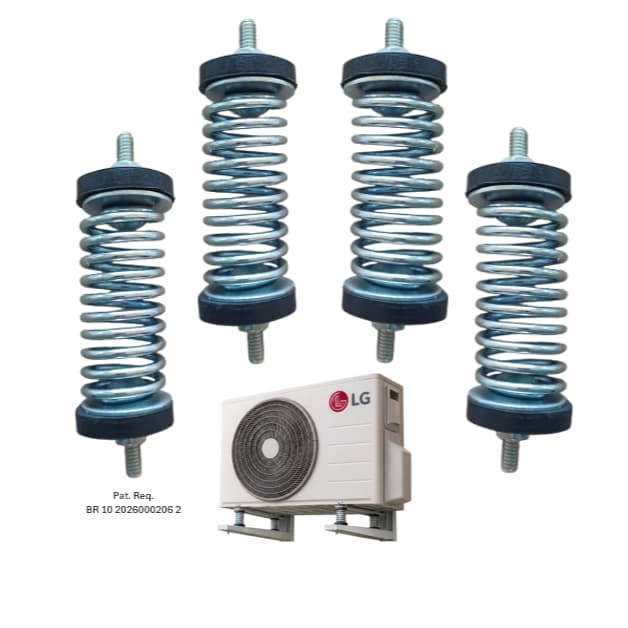 Calço Coxim Ar Condicionado Amortecedor Anti Vibração -  Elimina Barulho Ruído Vibração Trepidação