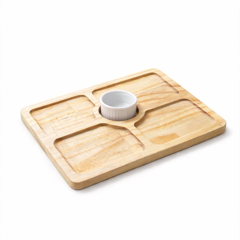 Tábua Frios Petisqueira Quadrada Ramquim Molhos Madeira Pinus Premium