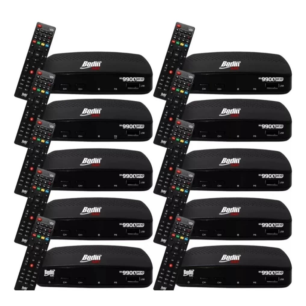 10 Receptores Full Hd Sat Hd Regional Bs9900 S - Bedin Sat Preto 127/220v