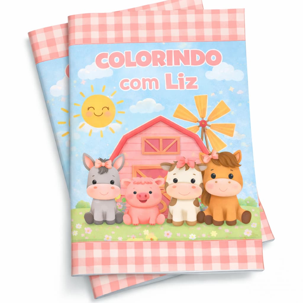 LIVRINHOS DE COLORIR PERSONALIZADOS | TEMA INFANTIL | FAZENDINHA Pegue Monte