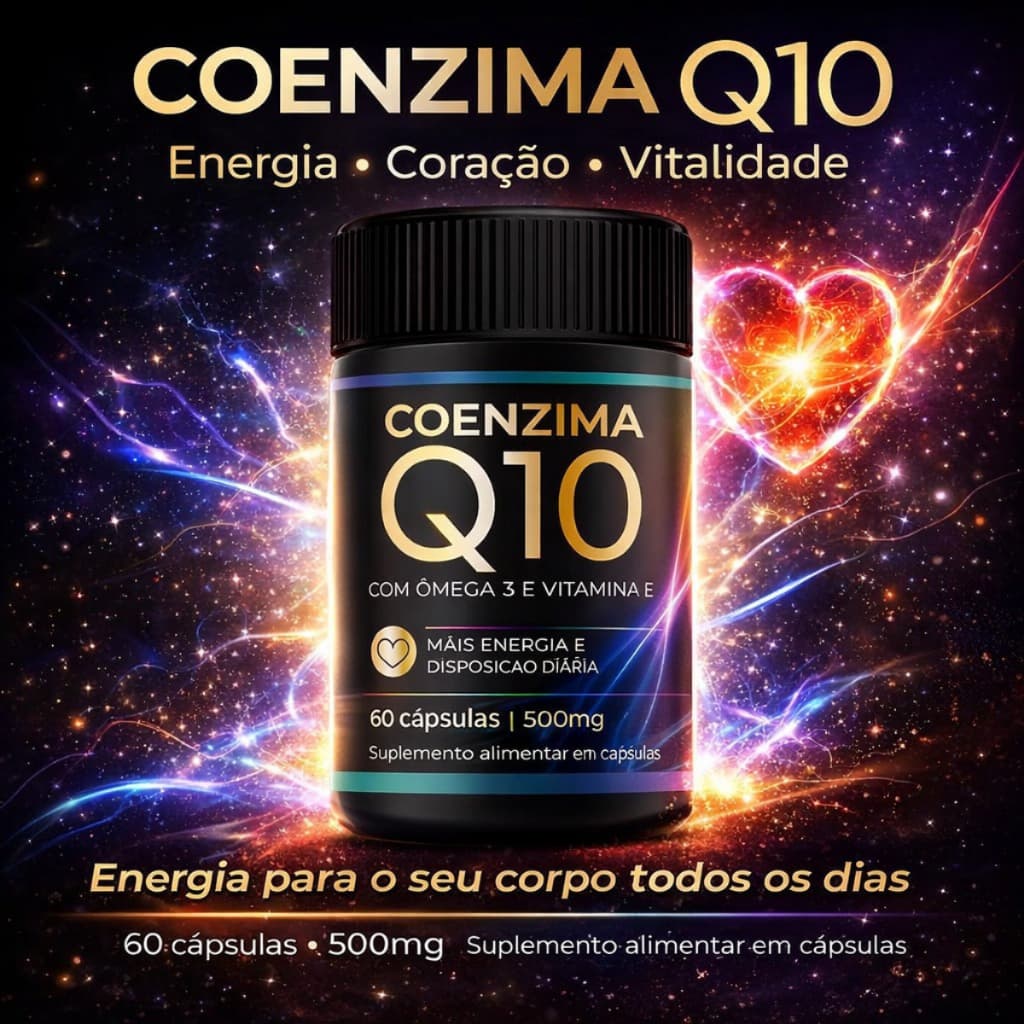 Coenzima Q10 + Ômega 3 + Vitamina E | 3 em 1 Energia, Imunidade, Coração e Cérebro KIT 1-2-3-4-5 POTES