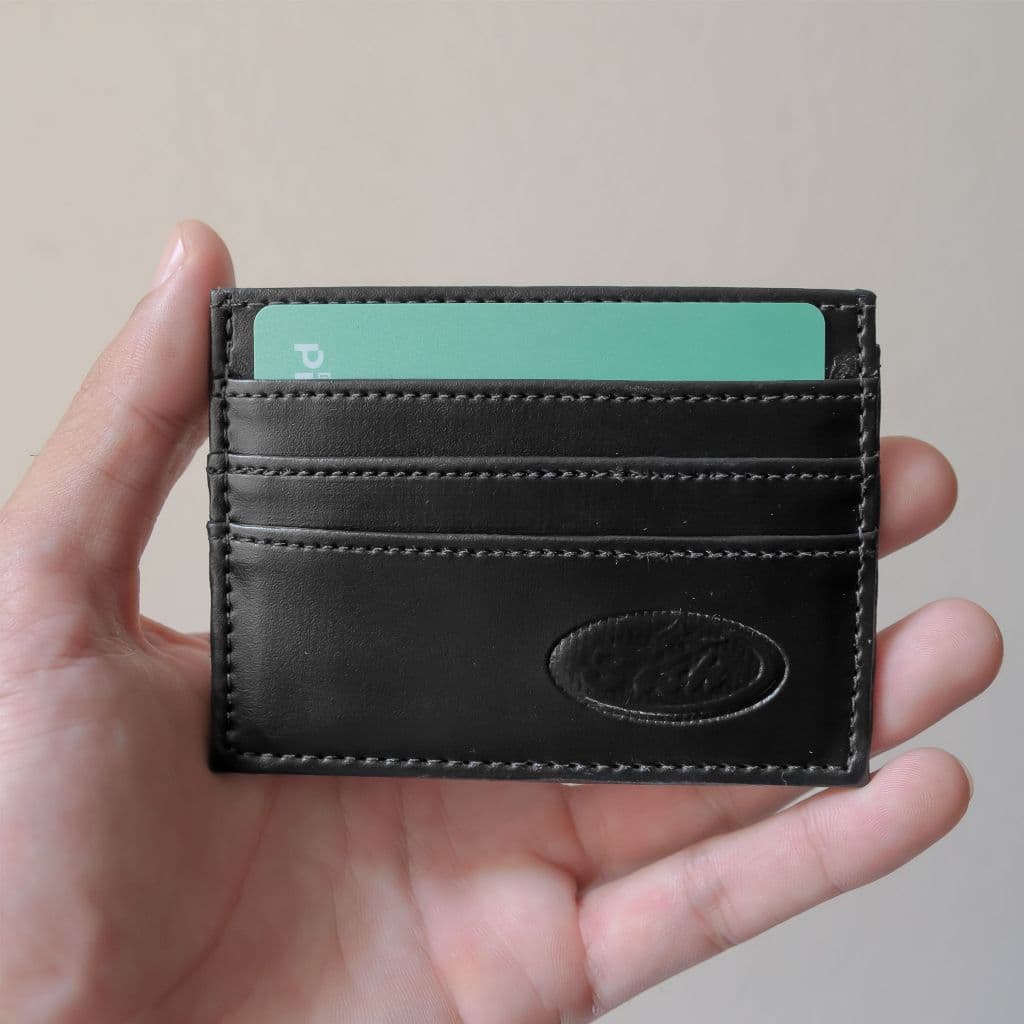 Carteira Porta Cartão Cnh Slim Masculina De Couro Pequena