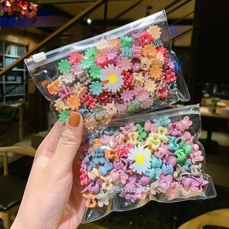 Kit 50/100//150/200 Unidades Candy Color Mini Small Grab Clip Children's Hair Accessories Hair Claw Cute Girl Princess