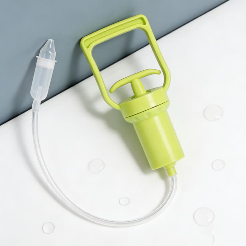 Conjunto Aspirador Nasal Verde Essencial Para O Kit De Cuidados Do Bebe Para Nariz Limpo E Saudavel