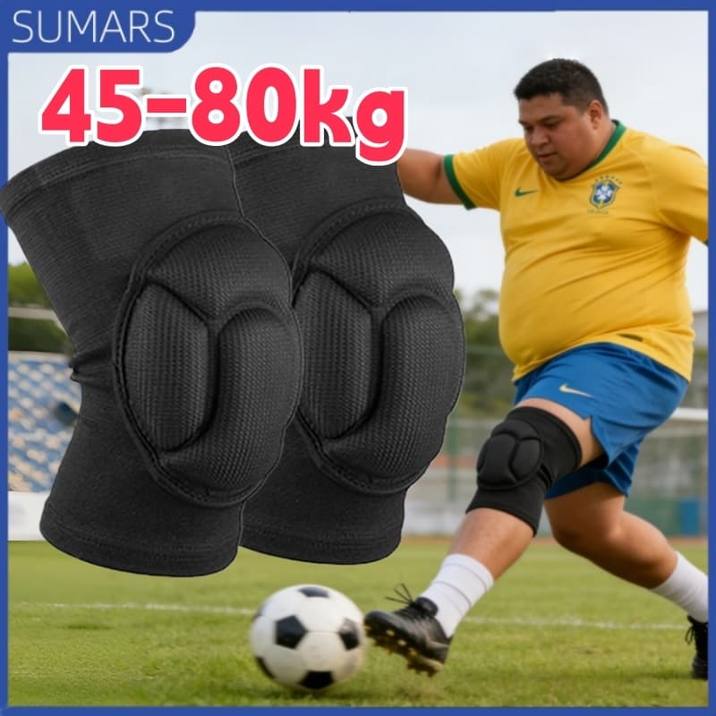 Par Joelheira para Futebol Espessado Esponja Dança Vôlei Basquetebol Proteção Treinamento Unisex