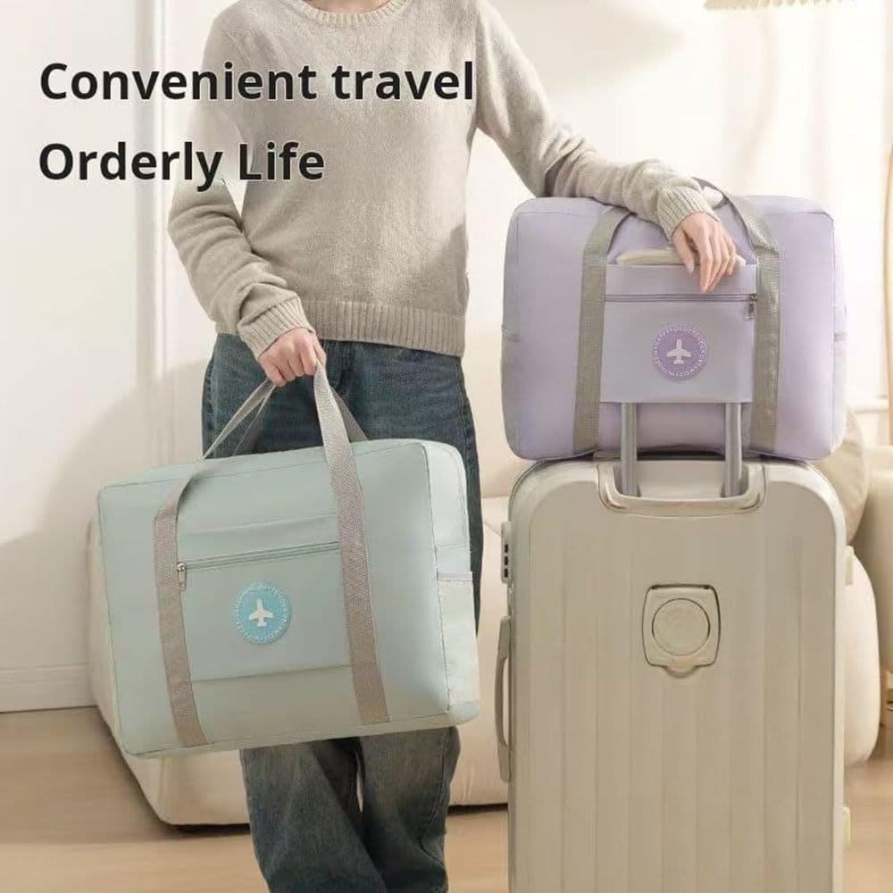 Sacola de Viagem Dobrável Encaixa Mala - Multiuso para Compras e Viagens