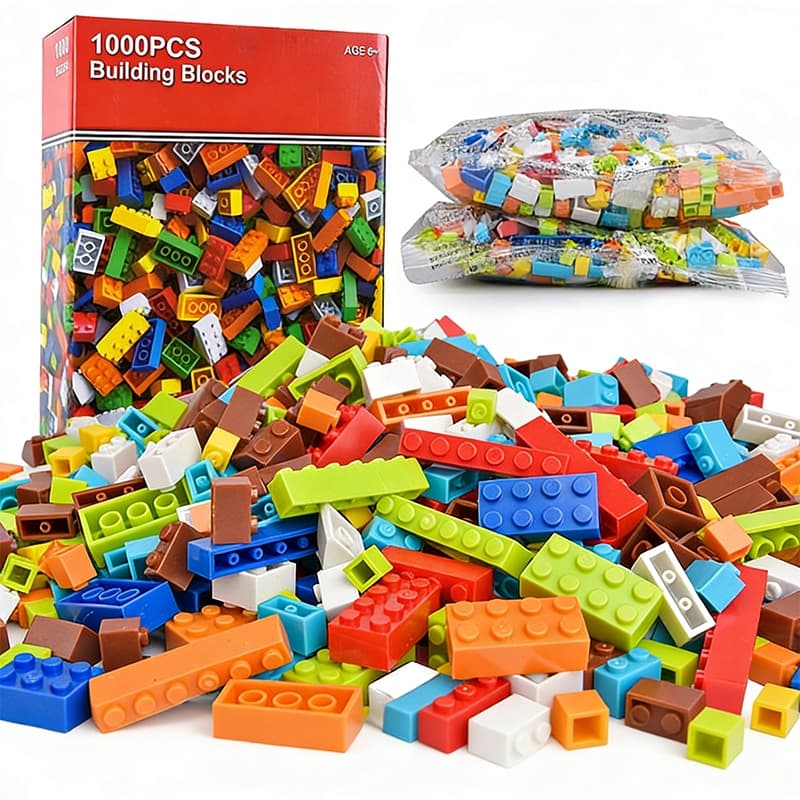 Brinquedo Blocos de Montar Educativo Infantil 1000 Peças/500 Peças
