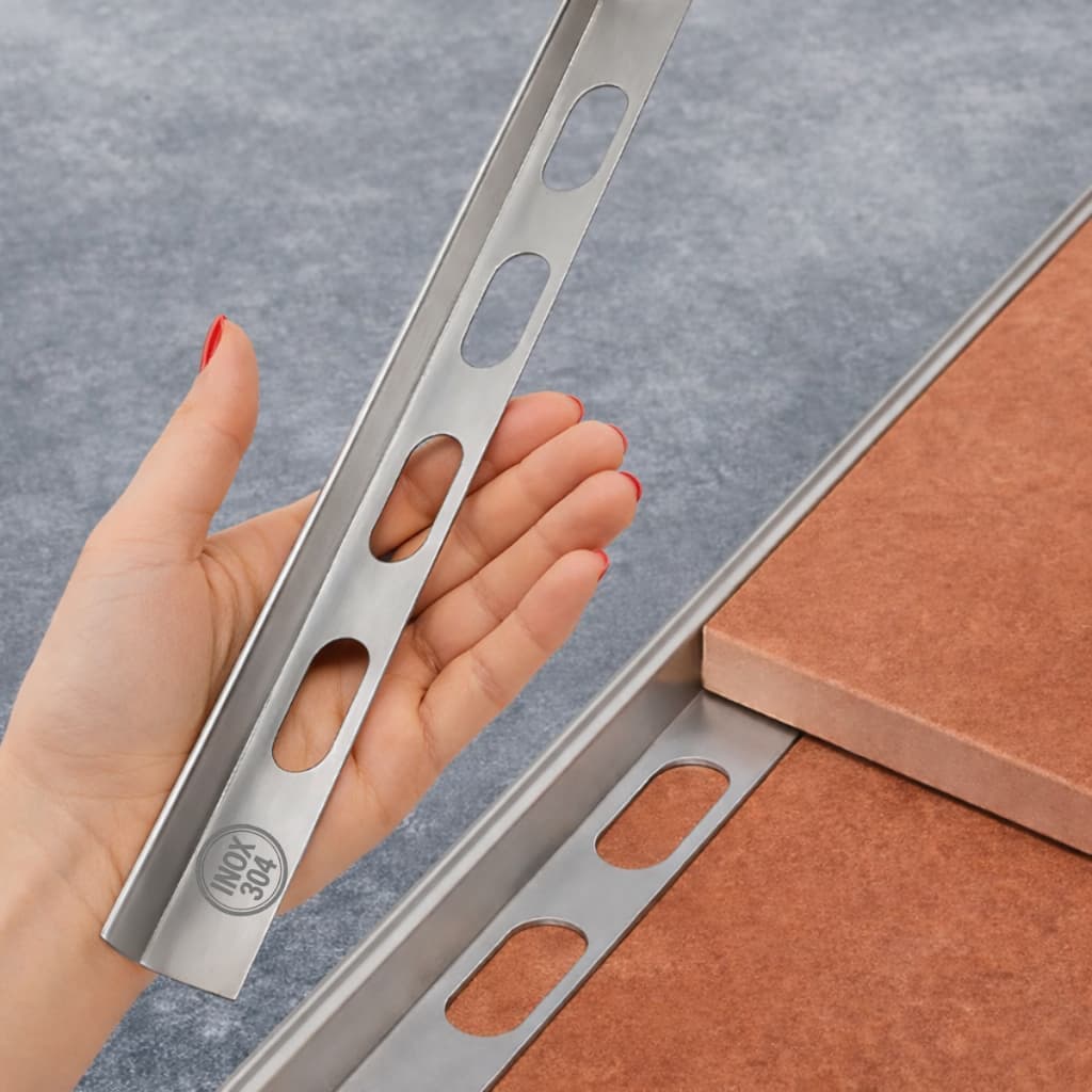 Perfil L Filet Soleira Piso Cantoneira Inox 304 Escovado – 1 Metro