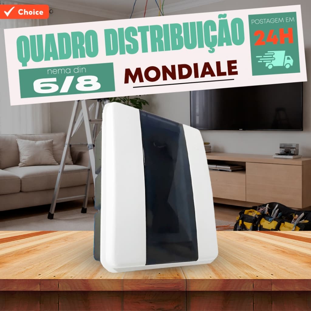 Centrinho Caixa Quadro Distribuição 6/8 Disjuntores Nema Din